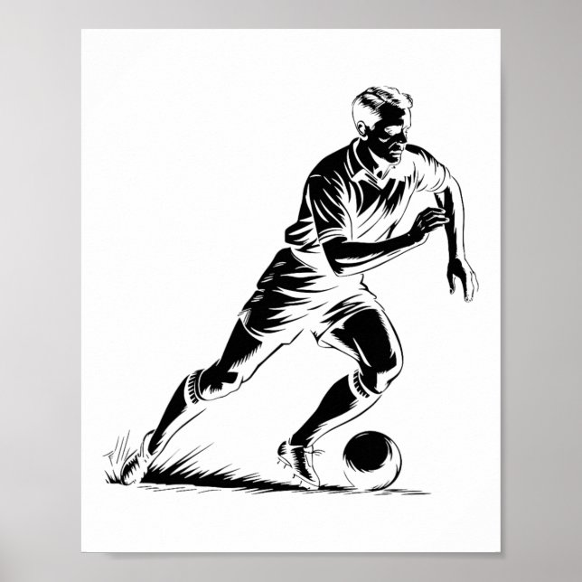 Poster Futebol Byll Em Movimento Design De Arte Pixel _1 (Frente)