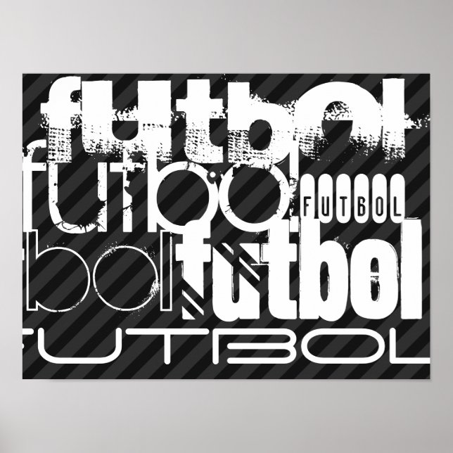 Pôster Futebol; Cinzas Pretas e Escuras (Frente)
