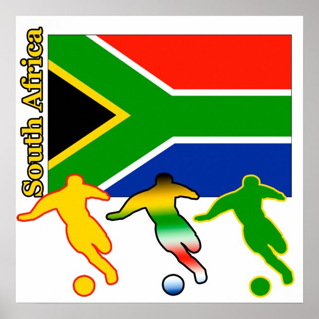 Poster Futebol da África do Sul (Frente)