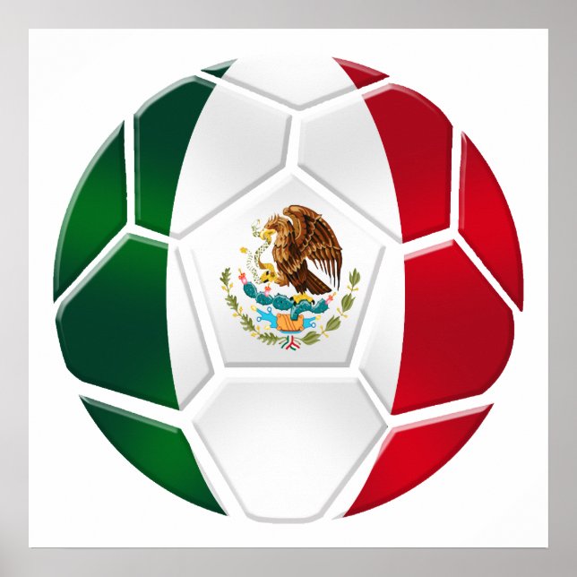 Pôster Futebol da seleção mexicana do Brasil 2014 (Frente)