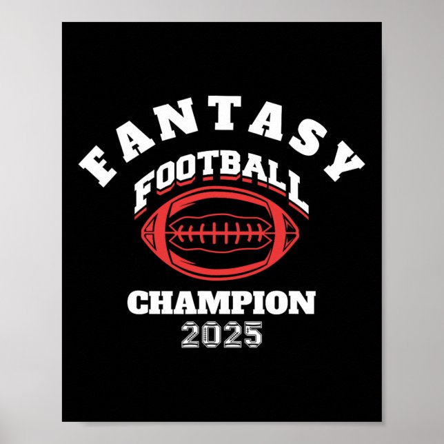 Poster Futebol de 2025 Campeão de Fantasia (Frente)