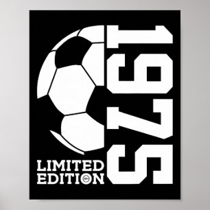 Poster Futebol de Aniversário de 50 anos Edição Limitada 