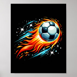 Poster Futebol de Asteroide Flamejante Ll