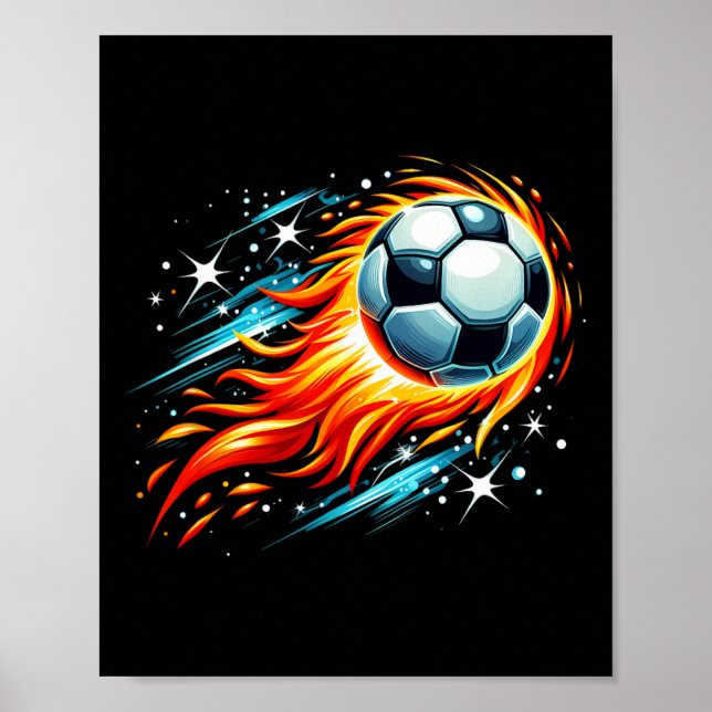 Poster Futebol de Asteroide Flamejante Ll (Frente)