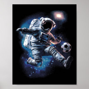 Poster Futebol de Astronauta Ll Amante do Esporte Espaço