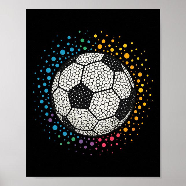 Poster Futebol de Bolinhas Divertido Dia das Bolinhas Par (Frente)