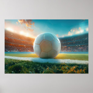 Poster Futebol de branco
