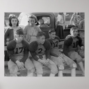 Poster Futebol de Ensino Médio, 1941. Foto Antiga