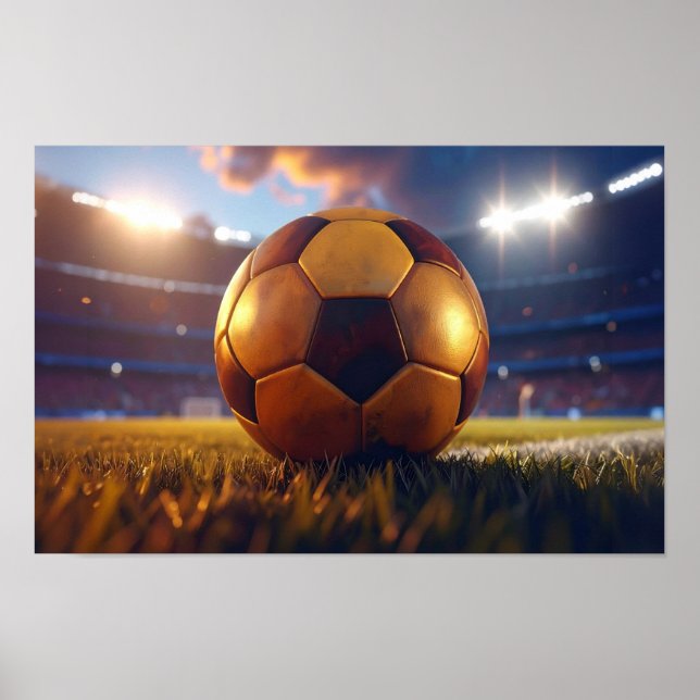 Poster Futebol de futebol - Bola de Ouro (Frente)