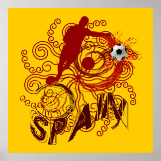 Pôster futebol de futebol espanha Explosão de arte espanh