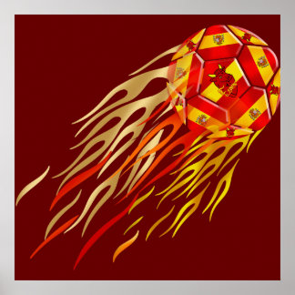 Poster Futebol de futebol espanhol amante bola de futebol