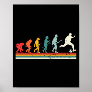 Poster Futebol de jogador de futebol de evolução humana v