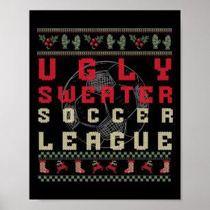 Poster Futebol de Natal Feio – Camisa Divertida de Suéter