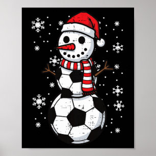 Poster Futebol de Natal Ll Boneco de Neve Xmas Footll Men