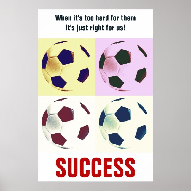 Poster Futebol de sucesso inspiração motivacional (Frente)
