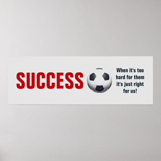 Poster Futebol de sucesso inspiração motivacional (Frente)