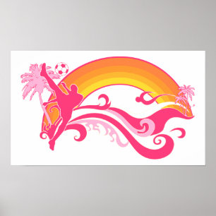 Pôster futebol de verão