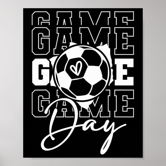 Poster Futebol do Dia do Jogo  (Frente)