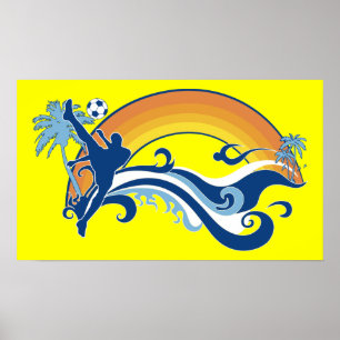 Pôster futebol do verão