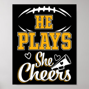 Poster Futebol e animação mamãe Cheerhead