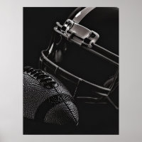 Futebol e Capacete Sombrio Dramático
