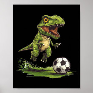 Poster Futebol Engraçado Com Juric Fantasia De Dinossauro
