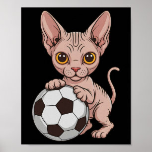 Poster Futebol Fofo Sphynx Apenas Garota Que Ama Gatos Ll