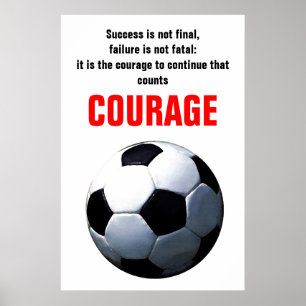 Poster Futebol inspirado para o sucesso da coragem