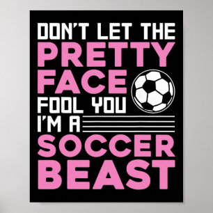 Poster Futebol Legal Para Mulheres Adolescentes Amantes d