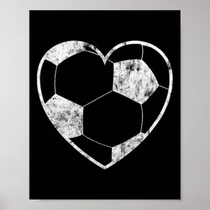 Poster Futebol Ll Coração Presente Divertido Para Jogador
