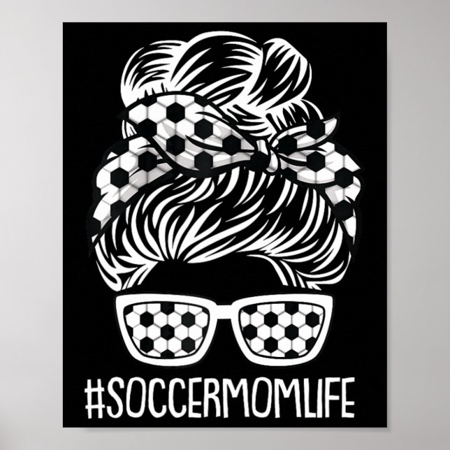 Poster Futebol Mãe Vida Dia de Mães Esporte Mamãe de Mama (Frente)