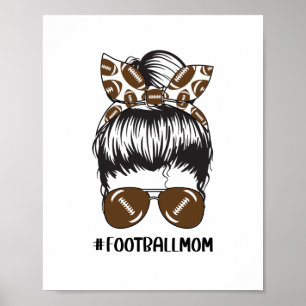 Poster Futebol Mamãe Mensageira Cabelo Solar Óculos Engra