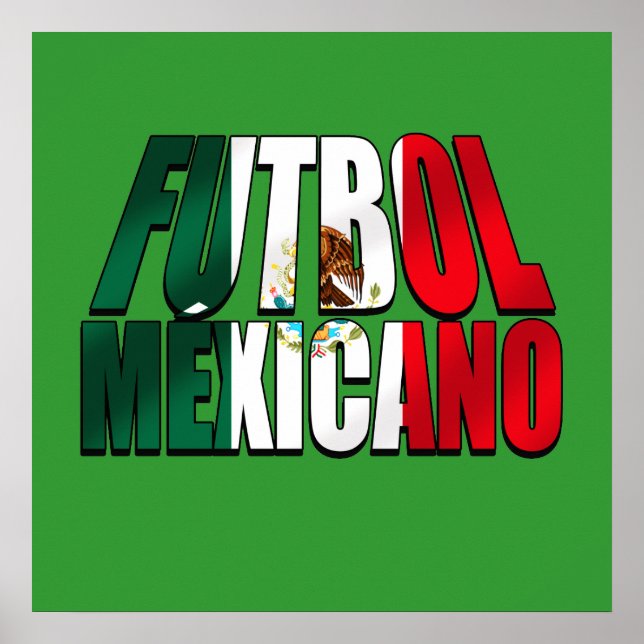 Pôster Futebol Mexicano - O futebol amante o logotipo da  (Frente)