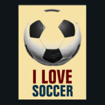 Poster Futebol Motivado de Pop de Arte de Estilo Retroati<br><div class="desc">Adoro Futebol Popular Esportes - Futebol / Trabalhos de arte Motivadores de Futebol</div>