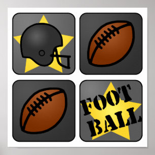 Pôster Futebol negro