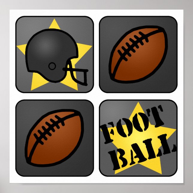 Pôster Futebol negro (Frente)