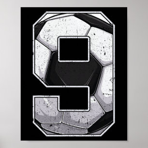Poster Futebol Nono 9º Aniversário Menino Nove 9 Anos Bda