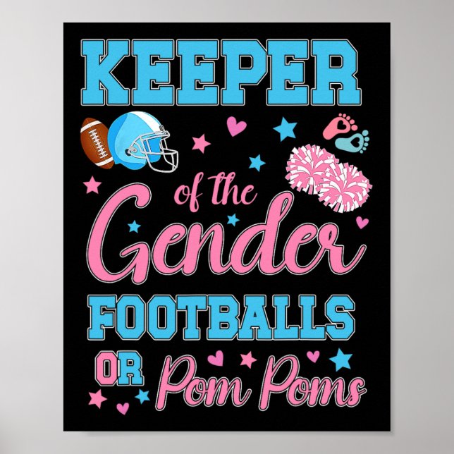Poster Futebol Ou Pom Poms Cute Keeper Da Ba De Gênero (Frente)