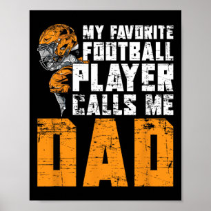 Poster Futebol Pai Americano do Jogador de Futebol dia de