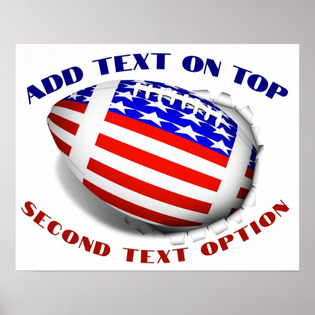 Poster Futebol Patriótico dos EUA (Frente)