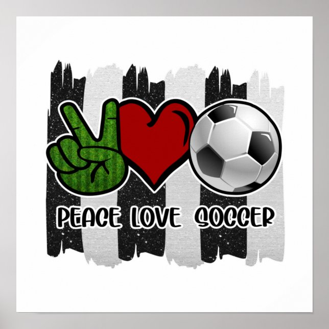 Poster Futebol Peace and Love (Frente)