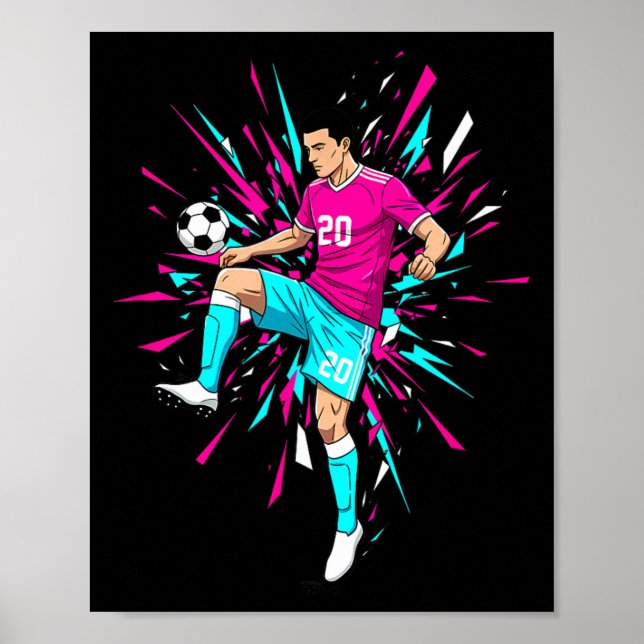Poster Futebol Perfeito Recepção Ll Em Comic Rosa (Frente)
