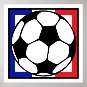 Pôster futebol. praça francesa.
