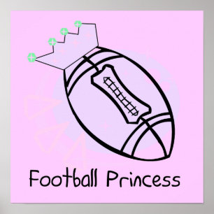 Pôster Futebol Princesa T-shirts e presentes