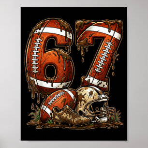 Poster Futebol Six Seven Drip 67 Meme Engraçado 6-7 Futeb