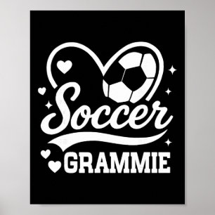 Poster Futebol Vovó Coração Ama Futebol Jogador