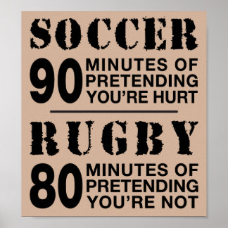 Poster Futebol vs Rugby