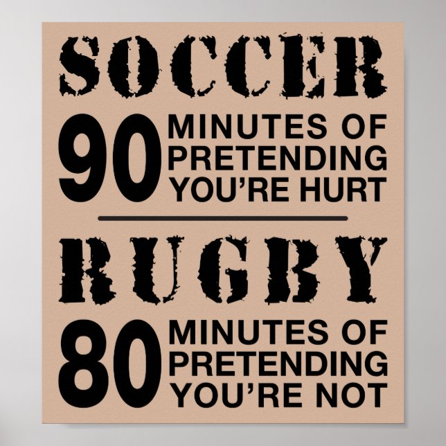 Poster Futebol vs Rugby (Frente)