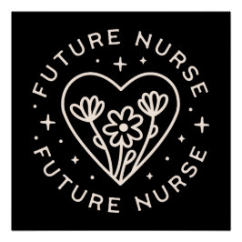 Pôster Futuras afirmações de enfermeira florais cita pret