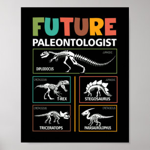Poster Future Paleontologist Dinosaur Fossil Paleontology